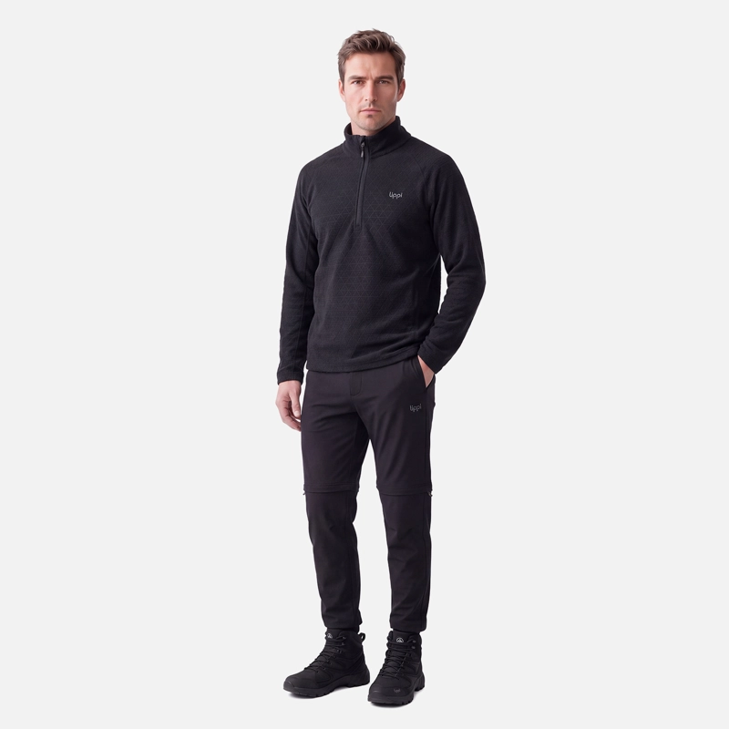 POLERON HOMBRE JACARANDA NANO-F 1/4 ZIP NEGRO LIPPI V27 - 2