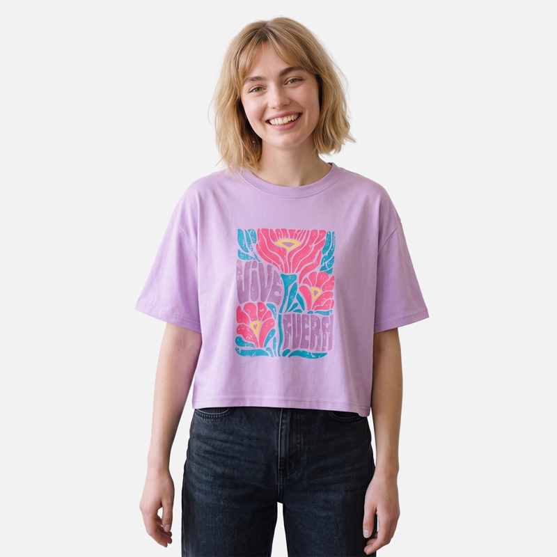 POLERA MUJER FLOREADA MALVA HAKA HONU V27 - 1