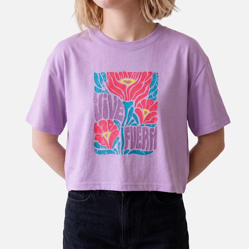 POLERA MUJER FLOREADA MALVA HAKA HONU V27 - 2
