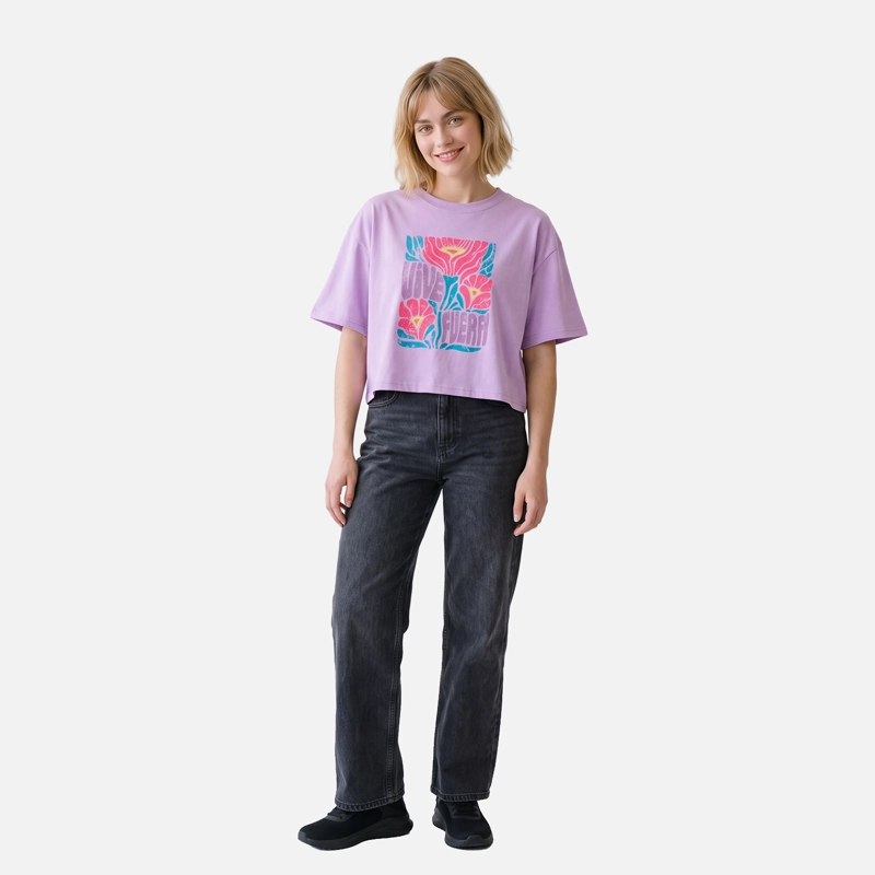 POLERA MUJER FLOREADA MALVA HAKA HONU V27 - 3