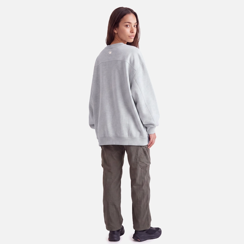 POLERON MUJER ULMO CREWNECK SWEATSHIRT GRIS MELANGE LIPPI V27 - 6