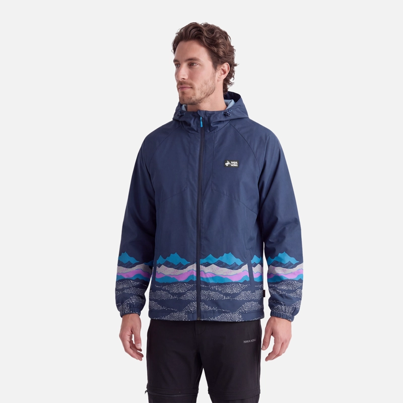 CHAQUETA HOMBRE APERRAO PRINT AZUL NOCHE HAKA HONU V27 - 1