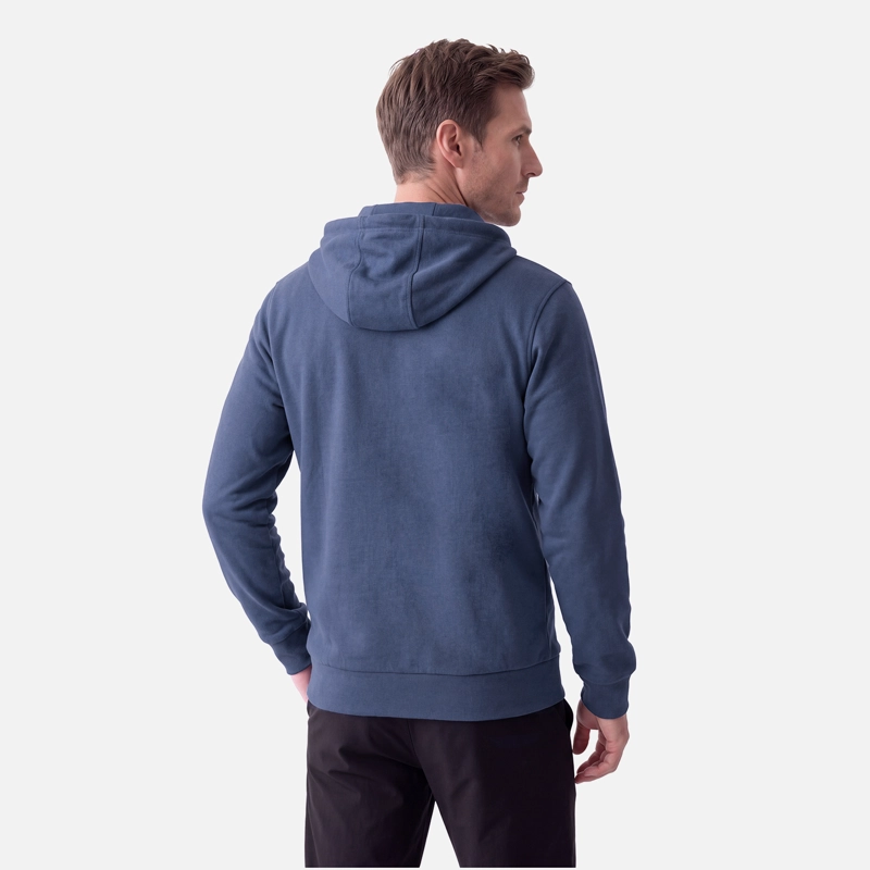 POLERON HOMBRE ULMO FULL ZIP HOODY SWEATSHIRT AZUL OSCURO LIPPI V27 - 2