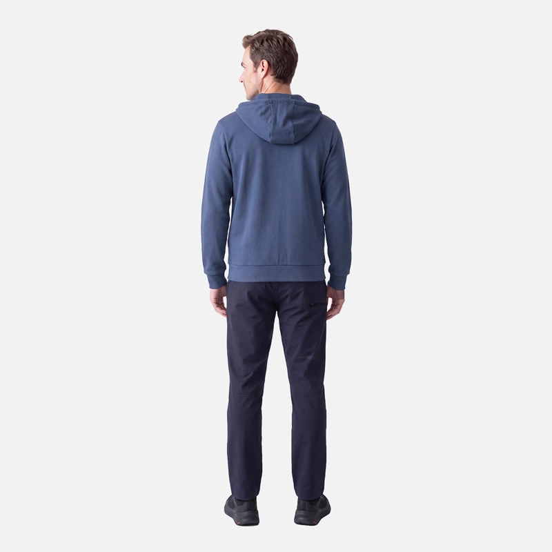 POLERON HOMBRE ULMO FULL ZIP HOODY SWEATSHIRT AZUL OSCURO LIPPI V27 - 6