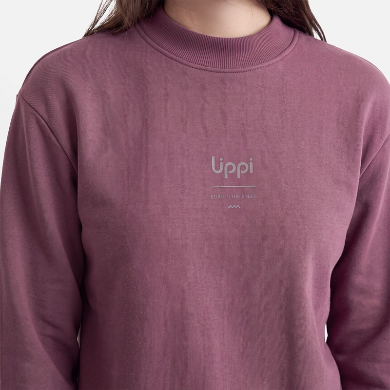 POLERON MUJER ULMO CREWNECK SWEATSHIRT VINO LIPPI V27 - 4