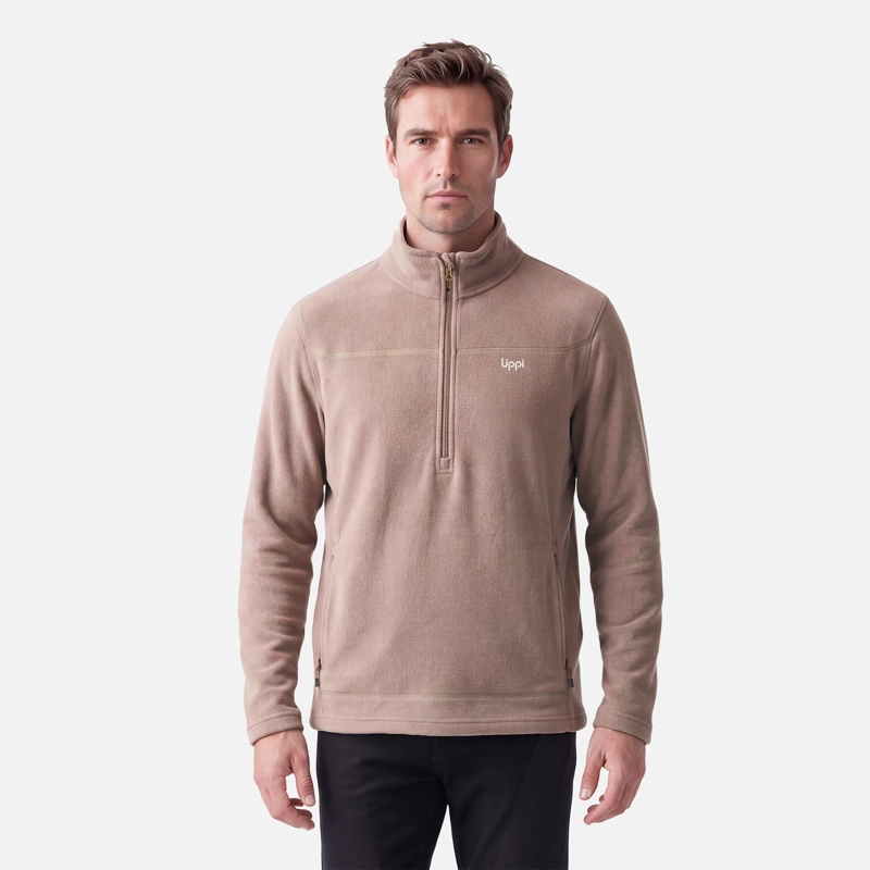 POLAR HOMBRE ELEMENTAL THERM-PRO 1/4 ZIP CANELA LIPPI V27 - 1