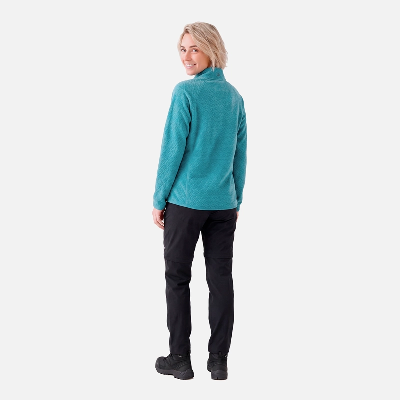 POLERON MUJER JACARANDA NANO-F 1/4 ZIP PETROLEO CLARO LIPPI V27 - 3