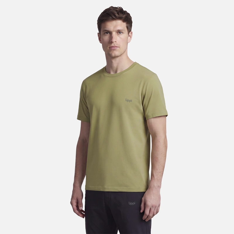 POLERA HOMBRE ULMO BACK PRINT T-SHIRT VERDE LIPPI V27 - 1