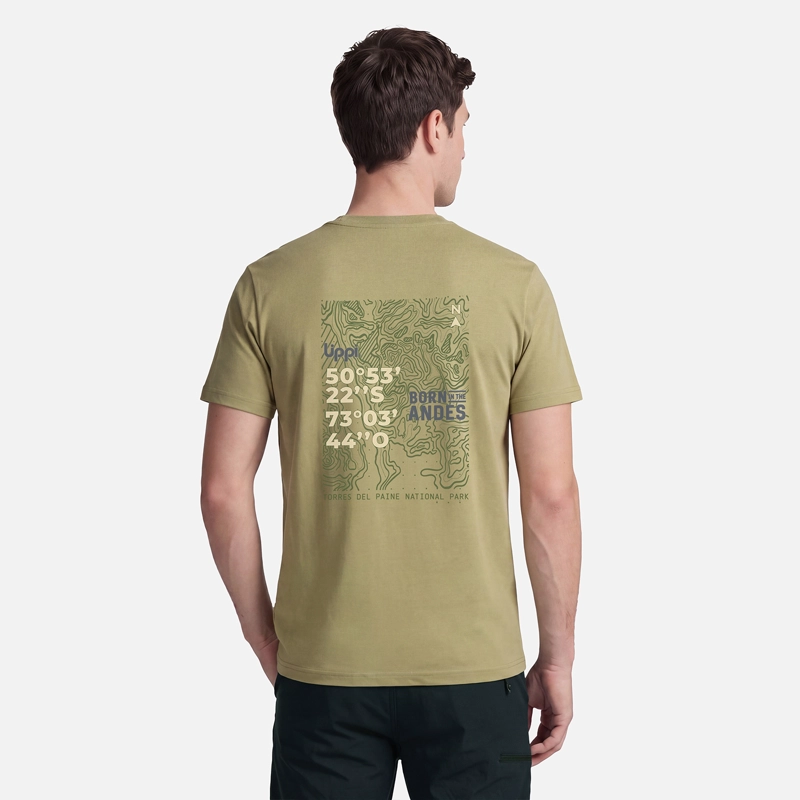 POLERA HOMBRE ULMO BACK PRINT T-SHIRT VERDE LIPPI V27 - 2