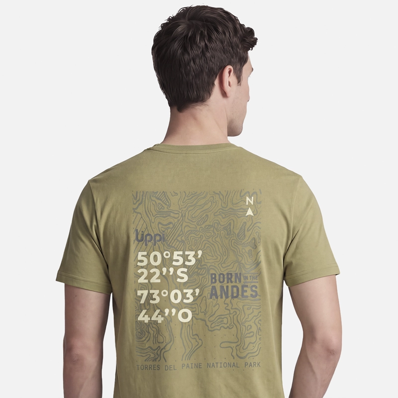 POLERA HOMBRE ULMO BACK PRINT T-SHIRT VERDE LIPPI V27 - 4