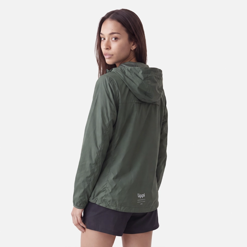CHAQUETA MUJER NIGHTFALL SL WINDBREAKER HOODY JACKET VERDE MILITAR LIPPI V27 - 2