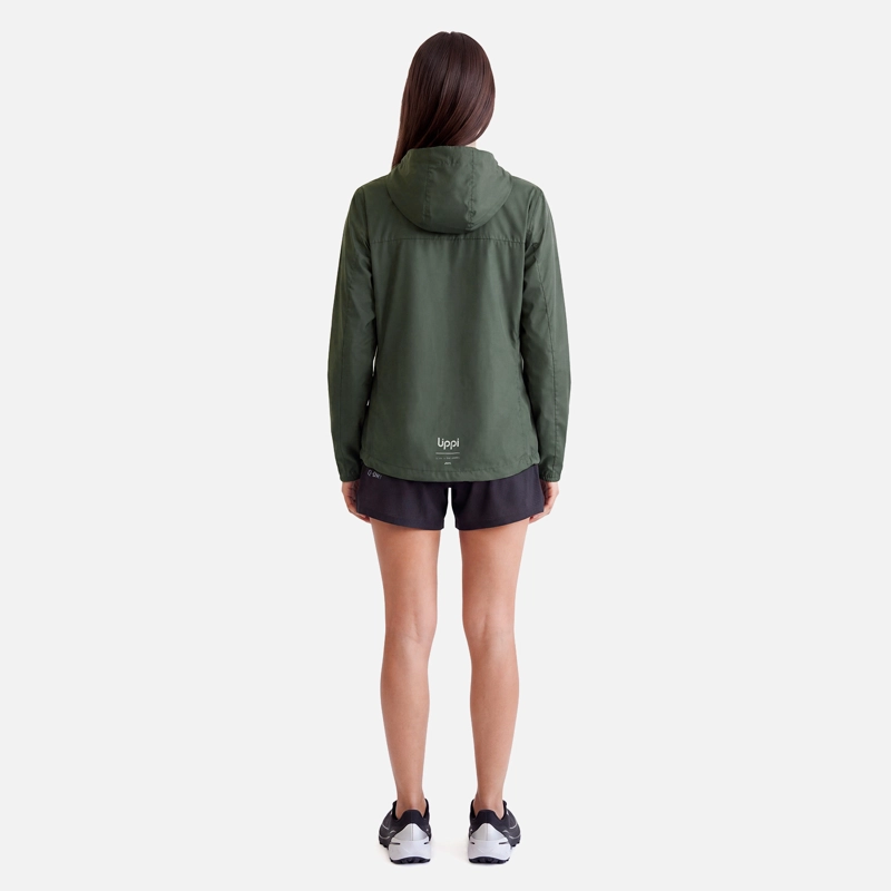 CHAQUETA MUJER NIGHTFALL SL WINDBREAKER HOODY JACKET VERDE MILITAR LIPPI V27 - 5