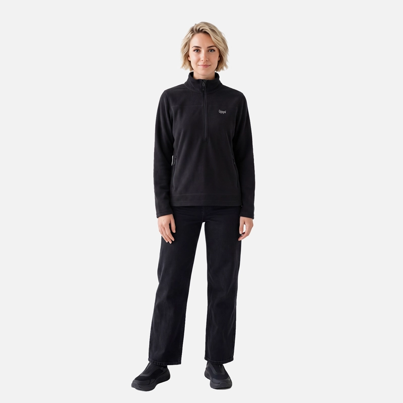 POLAR MUJER ELEMENTAL THERM-PRO 1/4 ZIP NEGRO LIPPI V27 - 4