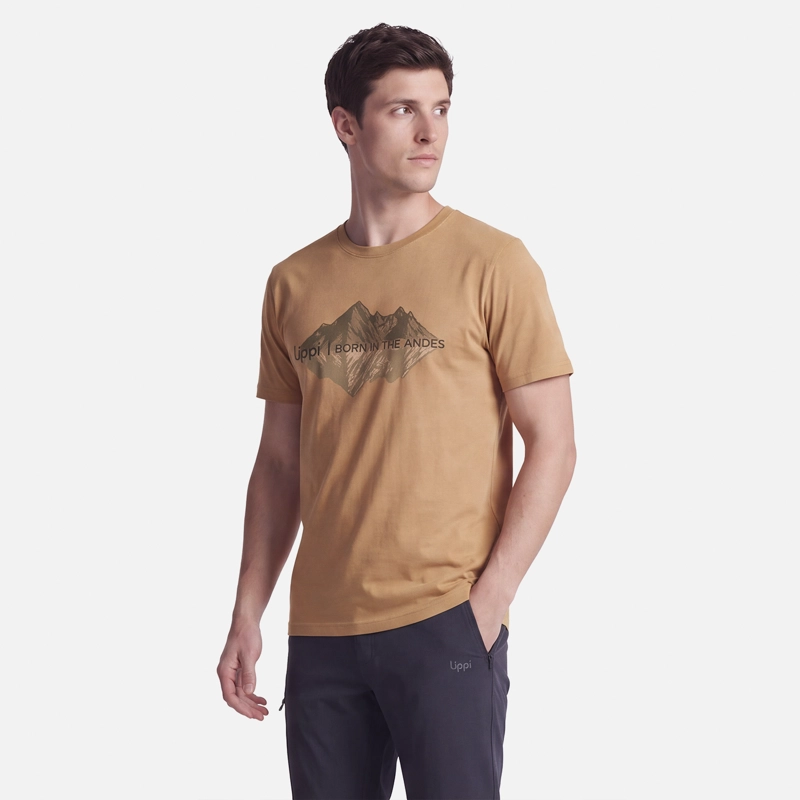 POLERA HOMBRE ULMO FRONT PRINT T-SHIRT CAMEL LIPPI V27 - 1