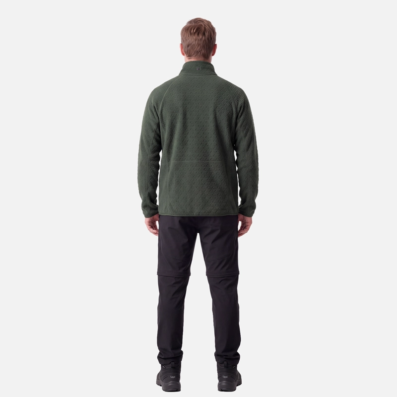 POLERON HOMBRE JACARANDA NANO-F 1/4 ZIP VERDE MILITAR LIPPI V27 - 3