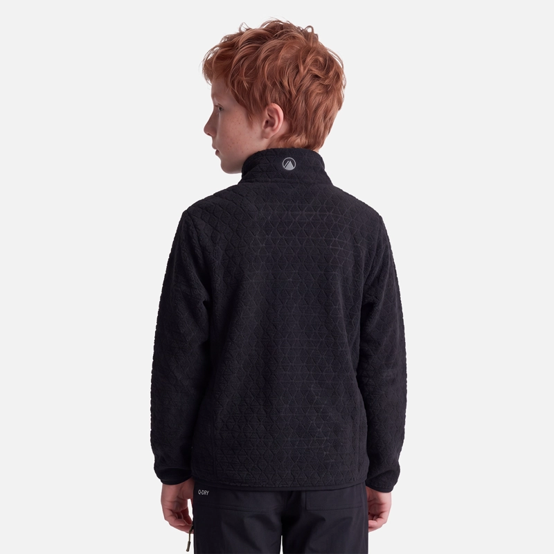 POLERON TEEN BOY JACARANDA NANO-F 1/4 ZIP NEGRO LIPPI V27 - 2