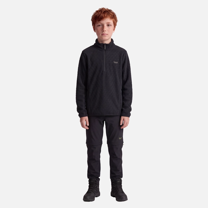 POLERON TEEN BOY JACARANDA NANO-F 1/4 ZIP NEGRO LIPPI V27 - 3