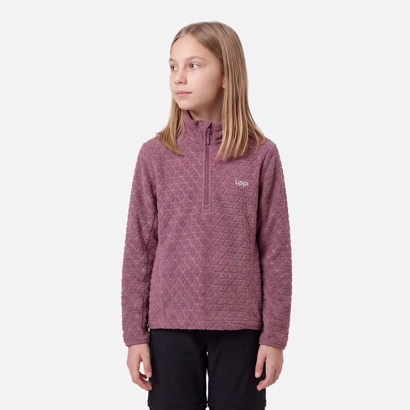POLERON TEEN GIRL JACARANDA NANO-F 1/4 ZIP VINO LIPPI V27 - 1
