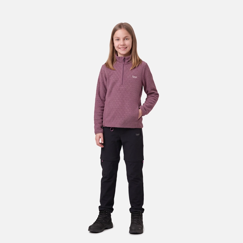 POLERON TEEN GIRL JACARANDA NANO-F 1/4 ZIP VINO LIPPI V27 - 3