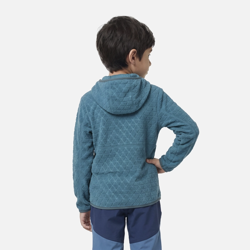POLERON NIÑO SALTAMONTES NANO-F 1/4 ZIP HOODY PETROLEO CLARO LIPPI V27 - 2