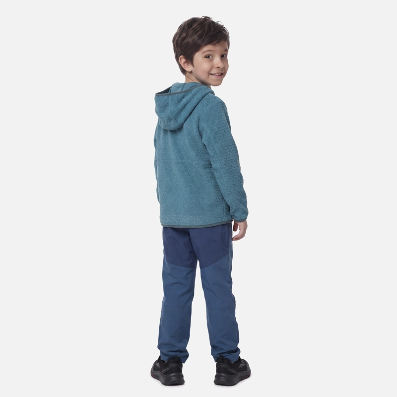 POLERON NIÑO SALTAMONTES NANO-F 1/4 ZIP HOODY PETROLEO CLARO LIPPI V27 - 4