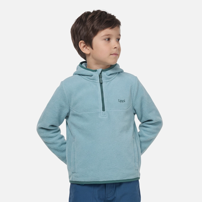 POLAR NIÑO E-ONE THERM-PRO 1/4 ZIP HOODY TURQUESA CLARO LIPPI V27 - 1