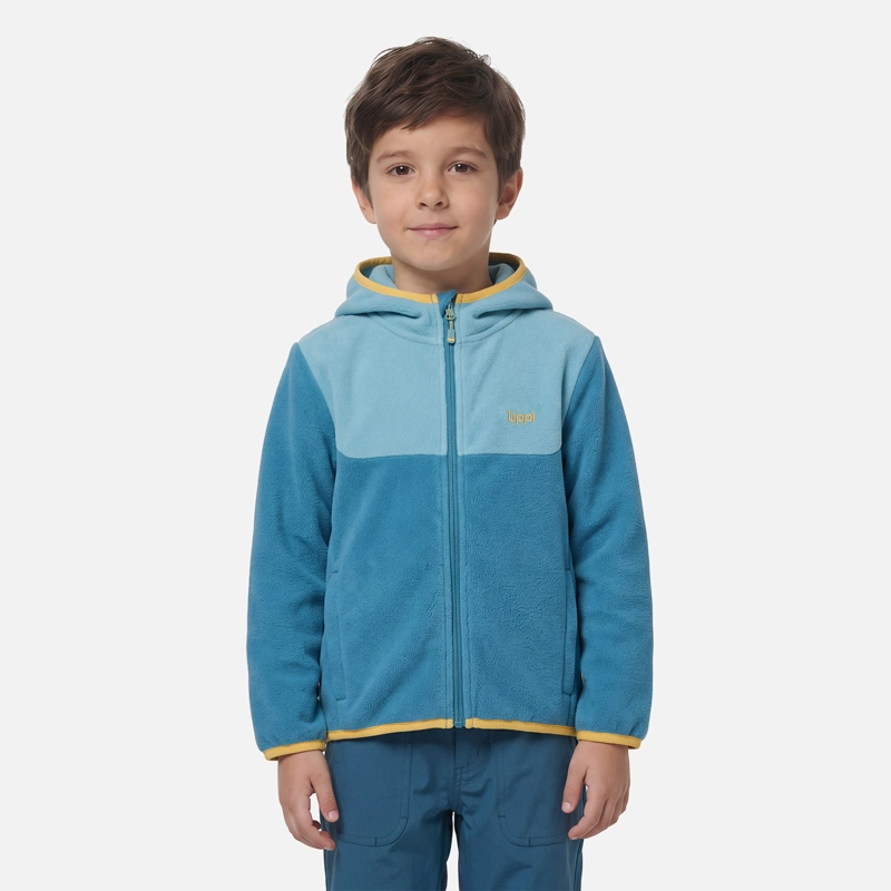POLAR NIÑO E-ONE FULL ZIP HOODY PETROLEO CLARO LIPPI V27 - 1
