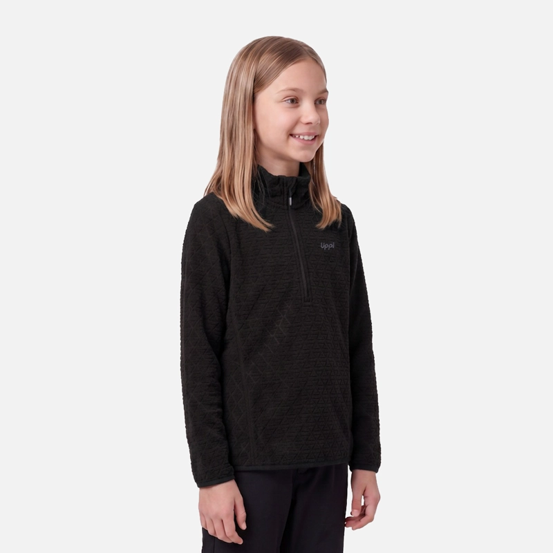 POLERON TEEN GIRL JACARANDA NANO-F 1/4 ZIP NEGRO LIPPI V27 - 2
