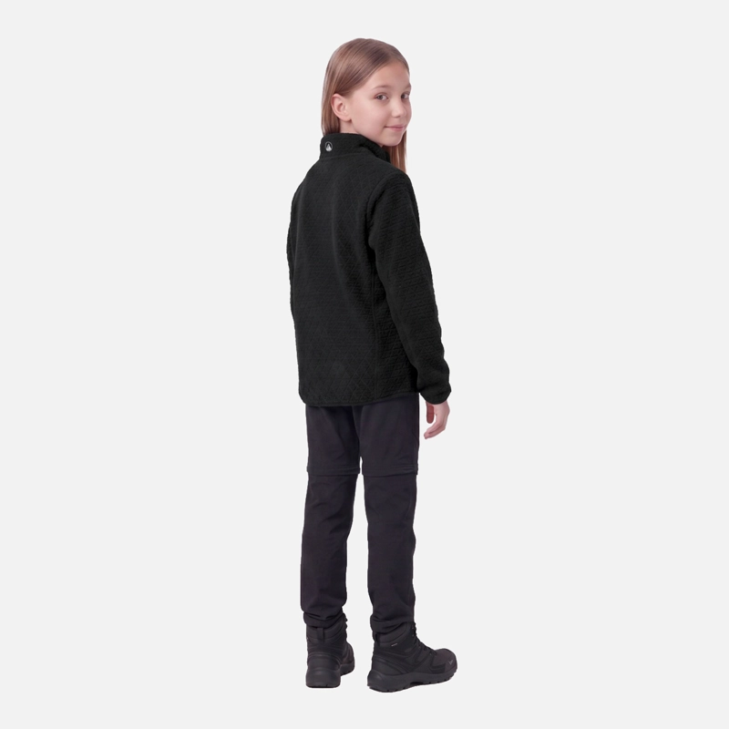 POLERON TEEN GIRL JACARANDA NANO-F 1/4 ZIP NEGRO LIPPI V27 - 3
