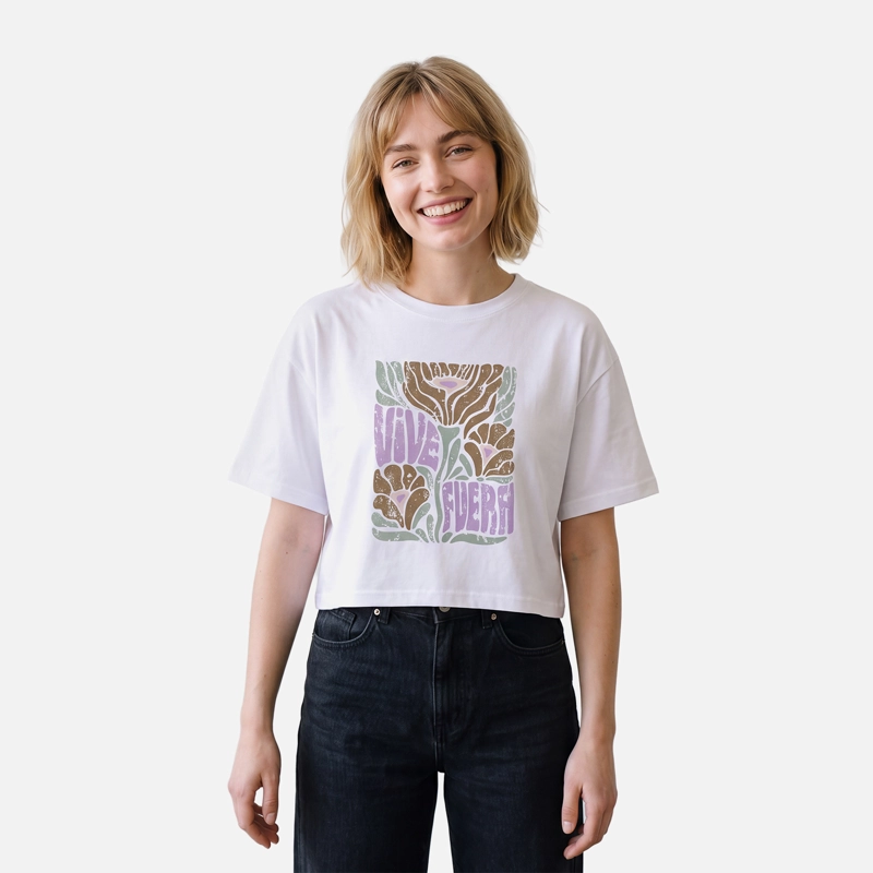 POLERA MUJER FLOREADA BLANCO HAKA HONU V27 M