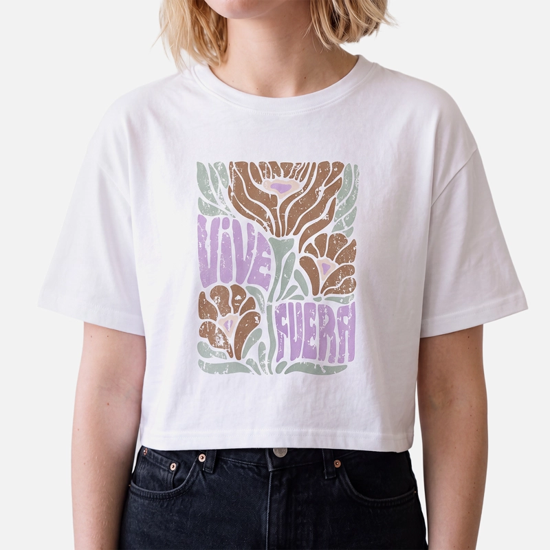 POLERA MUJER FLOREADA BLANCO HAKA HONU V27 - 2