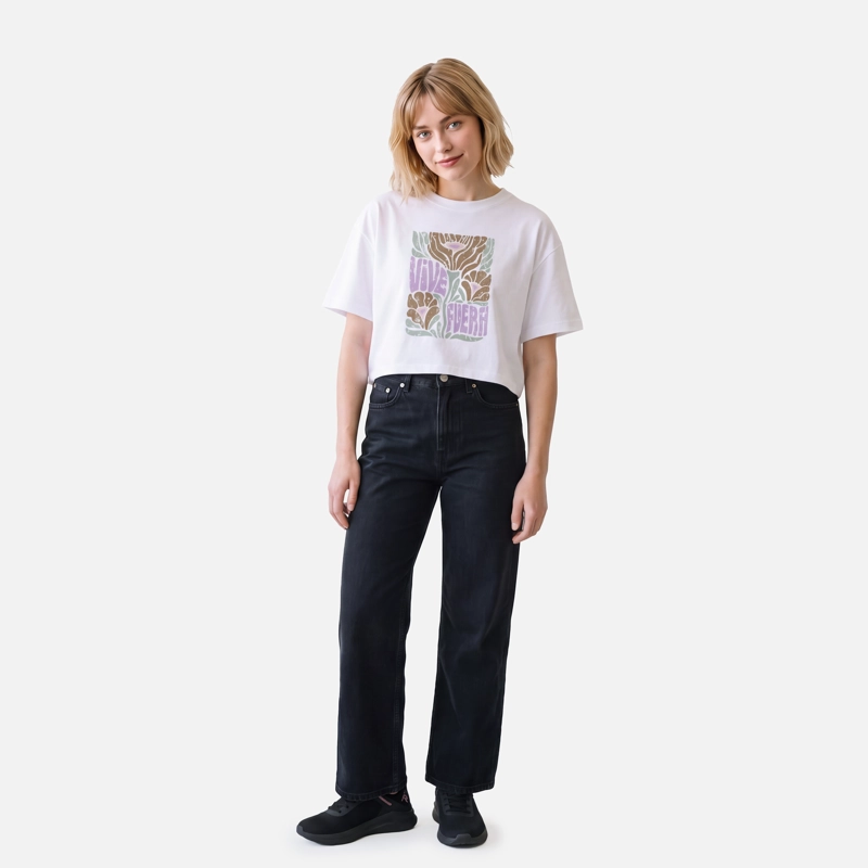POLERA MUJER FLOREADA BLANCO HAKA HONU V27 - 4