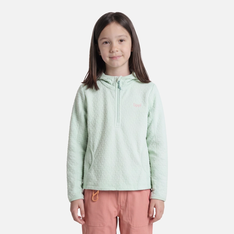 POLERON NIÑA SALTAMONTES NANO-F 1/4 ZIP HOODY JADE LIPPI V27 - 1