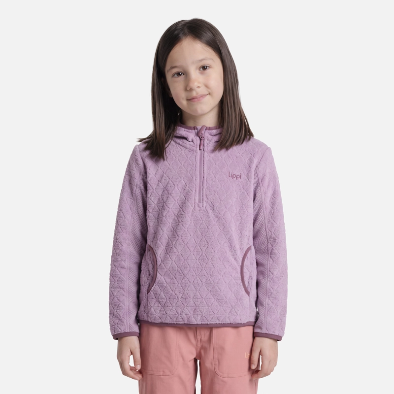 POLERON NIÑA SALTAMONTES NANO-F 1/4 ZIP HOODY PURPURA CLARO LIPPI V27 - 1