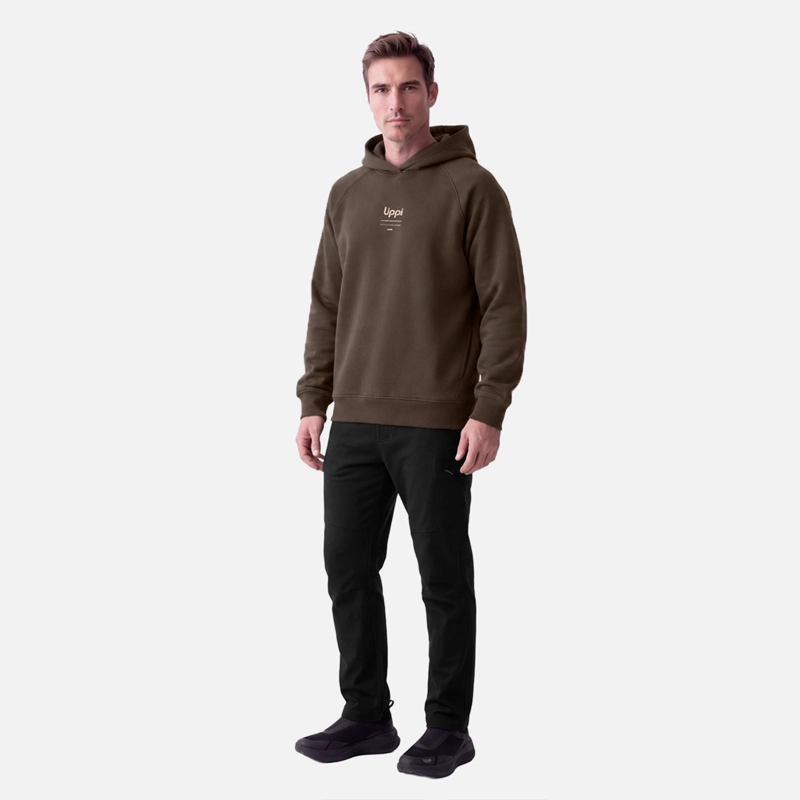 POLERON HOMBRE ULMO BACK PRINT HOODY SWEATSHIRT  CAFE LIPPI V27 - 4