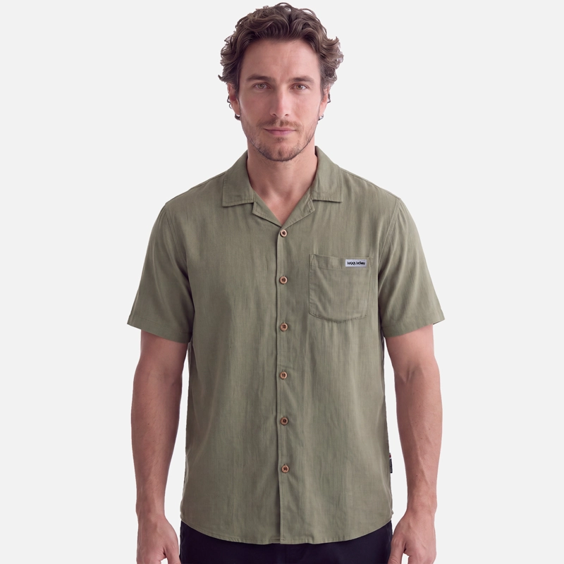 CAMISA HOMBRE LINAJE VERDE OLIVA HAKA HONU V27 - 1