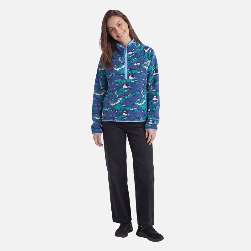 POLAR MUJER FOGON PRINT TURQUESA HAKA HONU V27 - 1