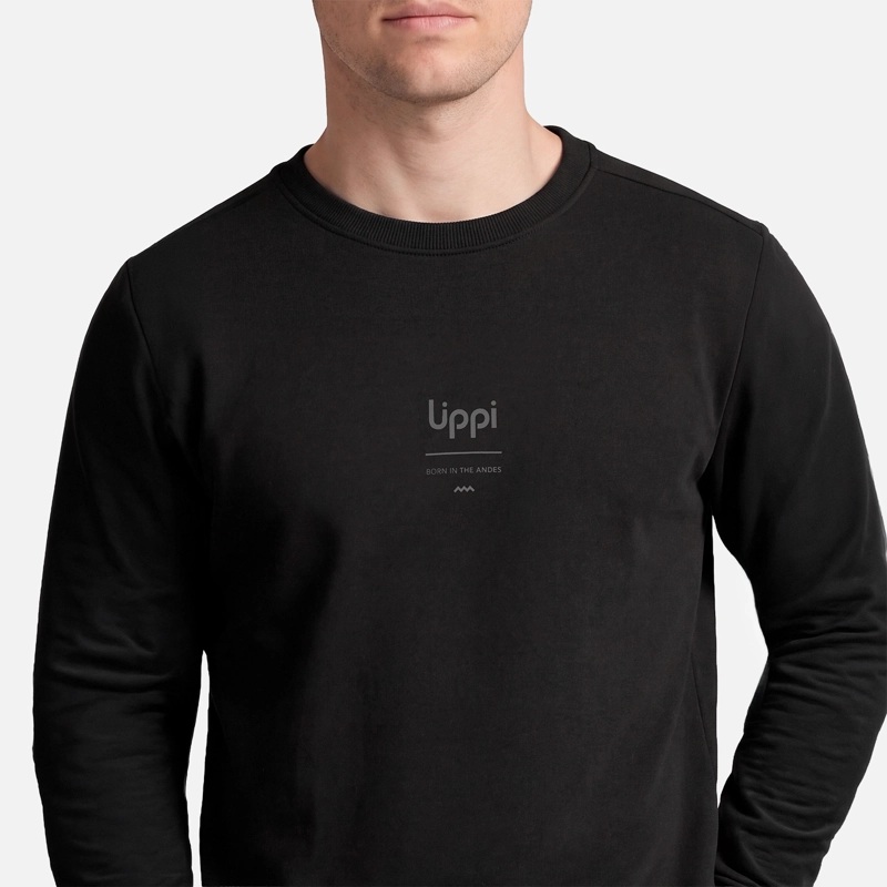POLERON HOMBRE ULMO CREWNECK SWEATSHIRT NEGRO LIPPI V27 - 3