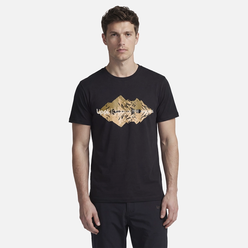 POLERA HOMBRE ULMO FRONT PRINT T-SHIRT NEGRO LIPPI V27 - 1