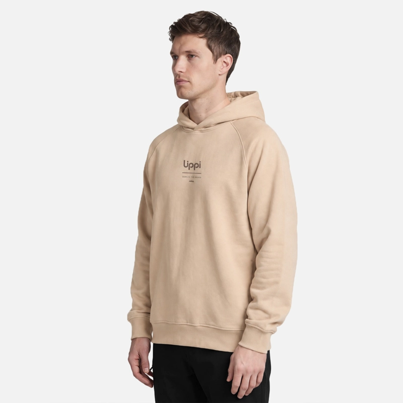 POLERON HOMBRE ULMO BACK PRINT HOODY SWEATSHIRT  TAUPE LIPPI V27 - 1