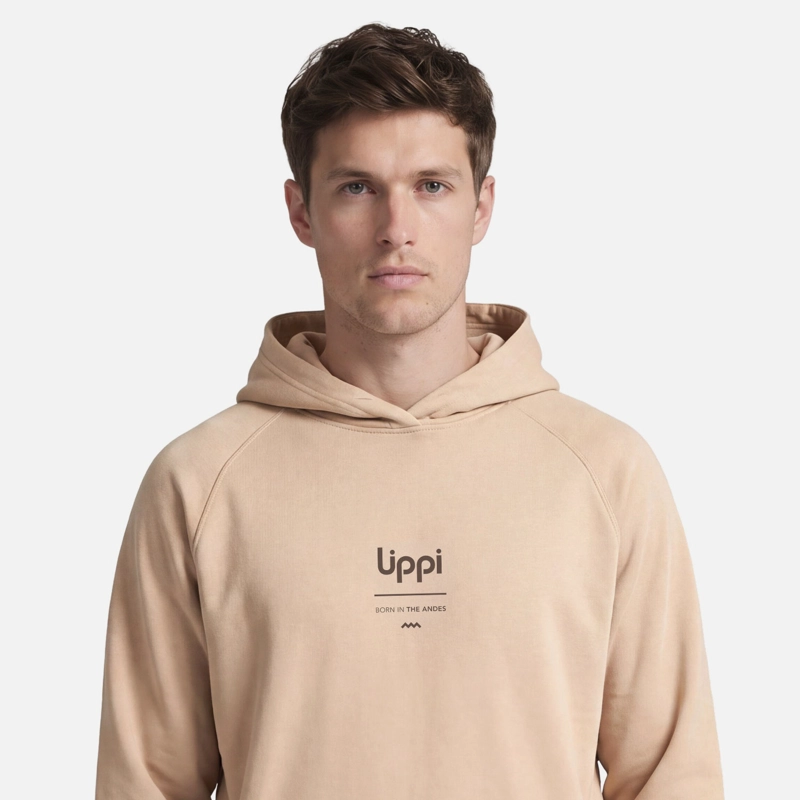 POLERON HOMBRE ULMO BACK PRINT HOODY SWEATSHIRT  TAUPE LIPPI V27 - 4