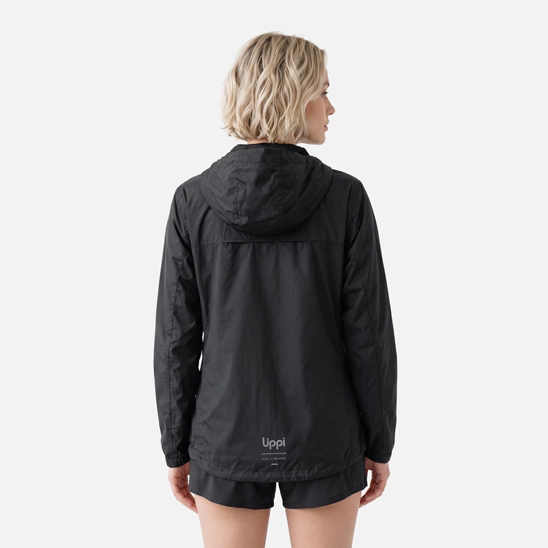 CHAQUETA MUJER NIGHTFALL SL WINDBREAKER HOODY JACKET NEGRO LIPPI V27 - 2