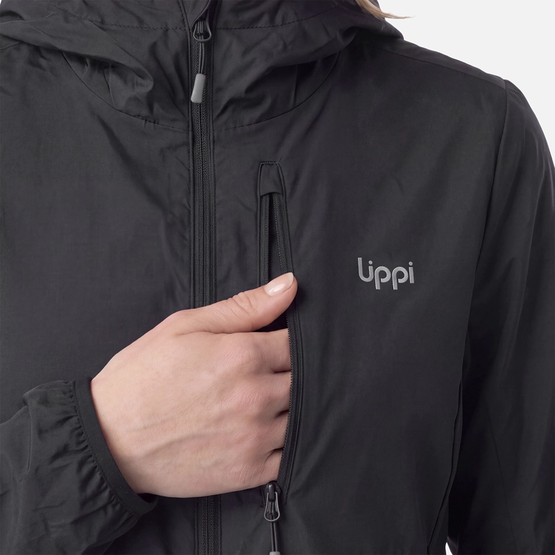 CHAQUETA MUJER NIGHTFALL SL WINDBREAKER HOODY JACKET NEGRO LIPPI V27 - 4