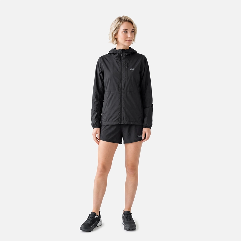 CHAQUETA MUJER NIGHTFALL SL WINDBREAKER HOODY JACKET NEGRO LIPPI V27 - 5