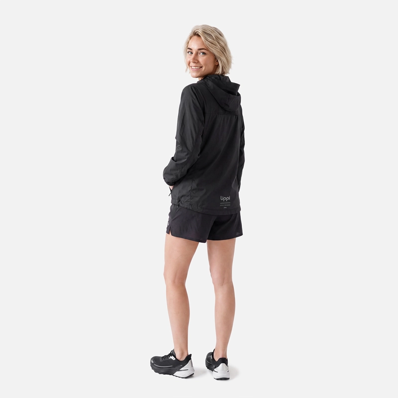 CHAQUETA MUJER NIGHTFALL SL WINDBREAKER HOODY JACKET NEGRO LIPPI V27 - 6