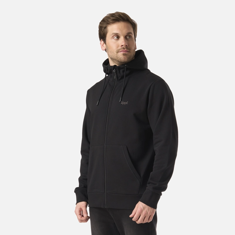 POLERON HOMBRE ULMO FULL ZIP HOODY SWEATSHIRT NEGRO LIPPI V27 - 2