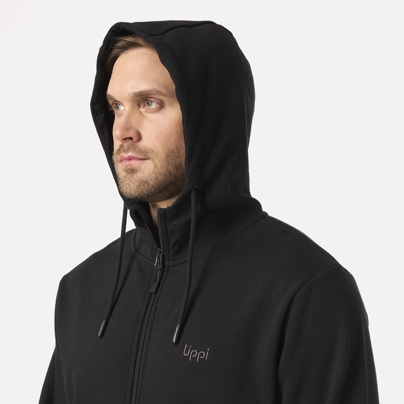 POLERON HOMBRE ULMO FULL ZIP HOODY SWEATSHIRT NEGRO LIPPI V27 - 4