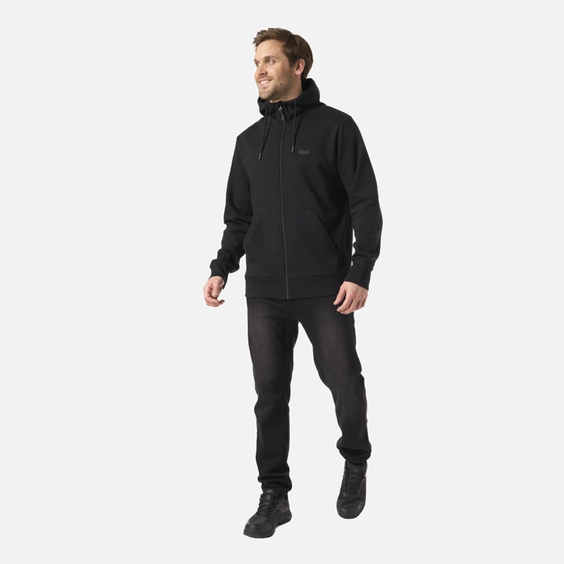 POLERON HOMBRE ULMO FULL ZIP HOODY SWEATSHIRT NEGRO LIPPI V27 - 6