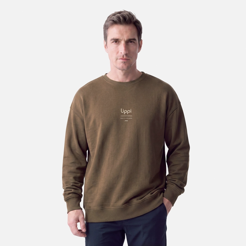 POLERON HOMBRE ULMO CREWNECK SWEATSHIRT CAFE LIPPI V27 - 1