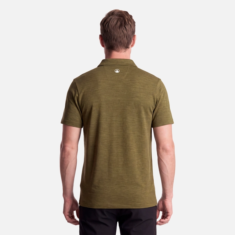 POLERA HOMBRE B-CLASSIC SEAMLESS POLO VERDE OLIVA LIPPI V27 - 2